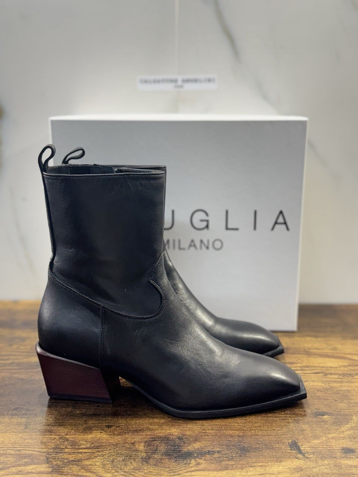 Bruglia Milano Chelsea Boot Nero Pelle  Top Quality Scarpe Donna 40