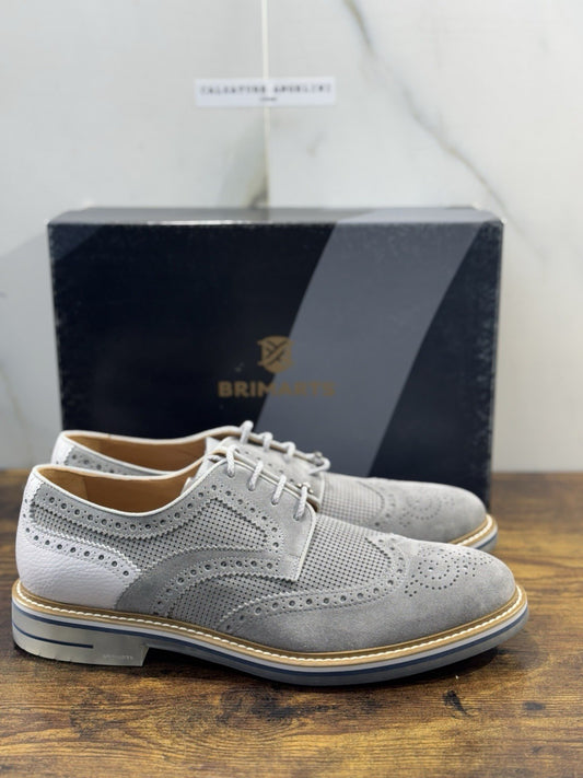 Brimarts Stringata  Uomo Suede Grey  Casual Men Shoe 45