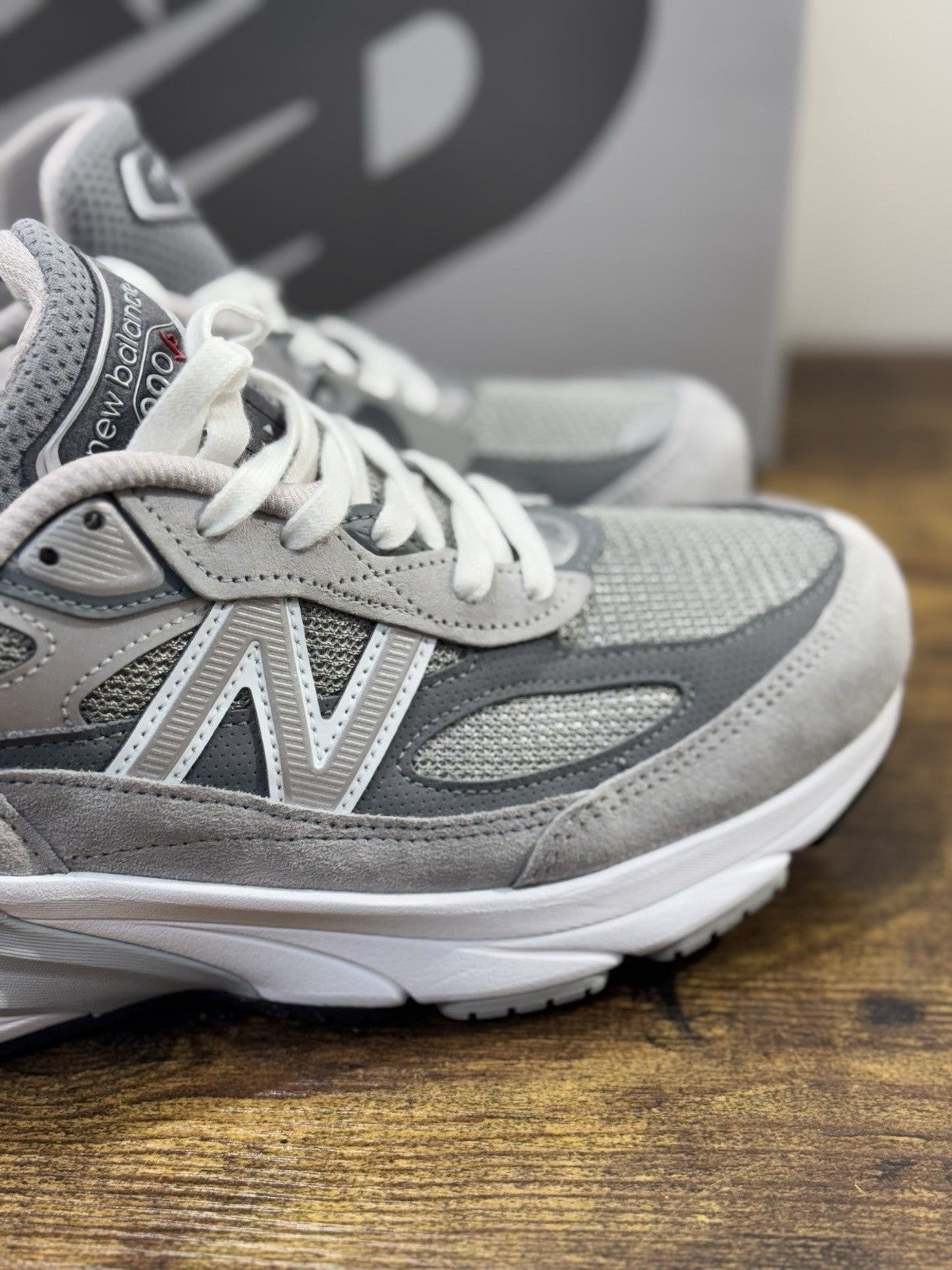 New Balance 990 Made In Usa Limited Edition 100% Leather Iconic Grey  Icon 41.5