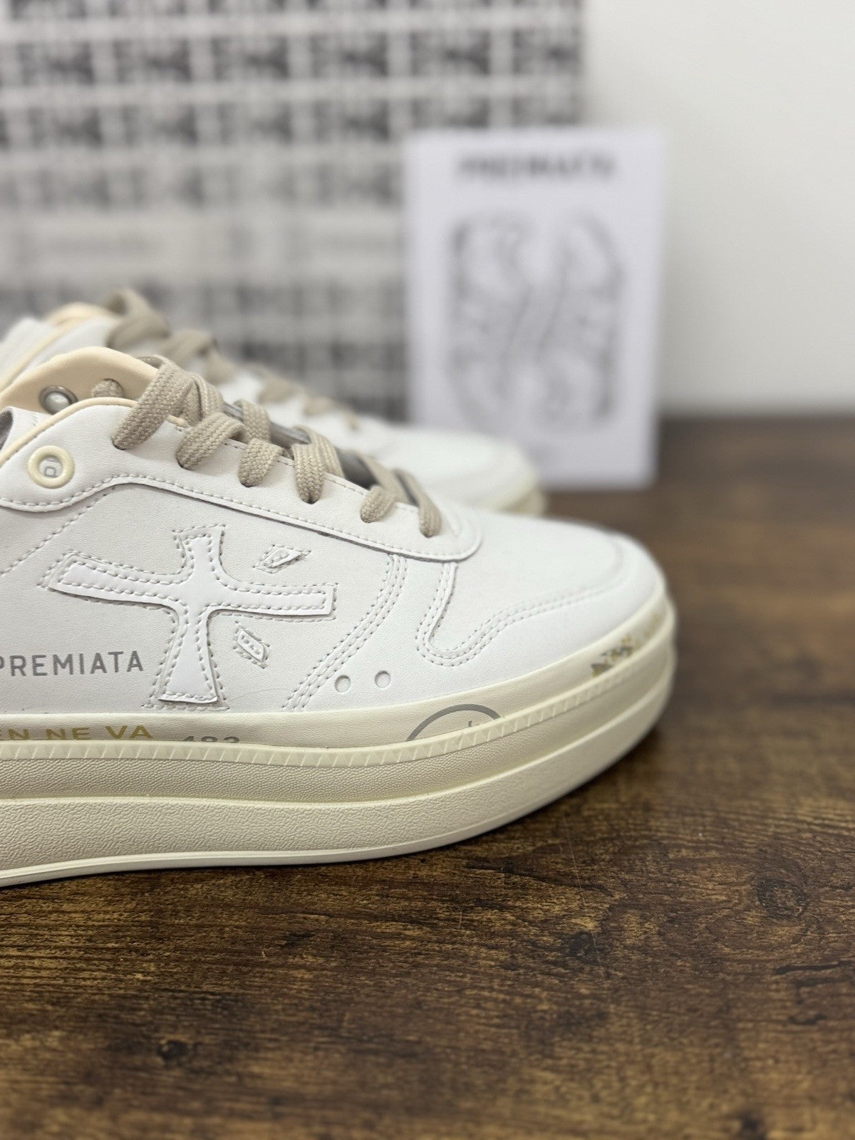 Premiata Micol  Sneaker Pelle Bianca    Casual Premiata Donna 40