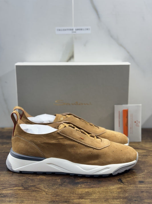 Santoni Innova Sneaker Light Beige  Pelle Casual Men Shoes Santoni Innova 9