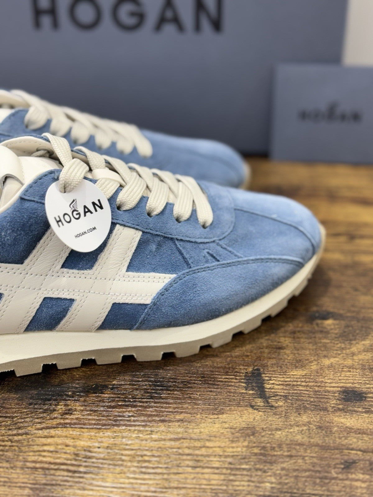 Hogan H671  Sneaker Pelle Suede Azzurro     Hogan Scarpe Donna 38
