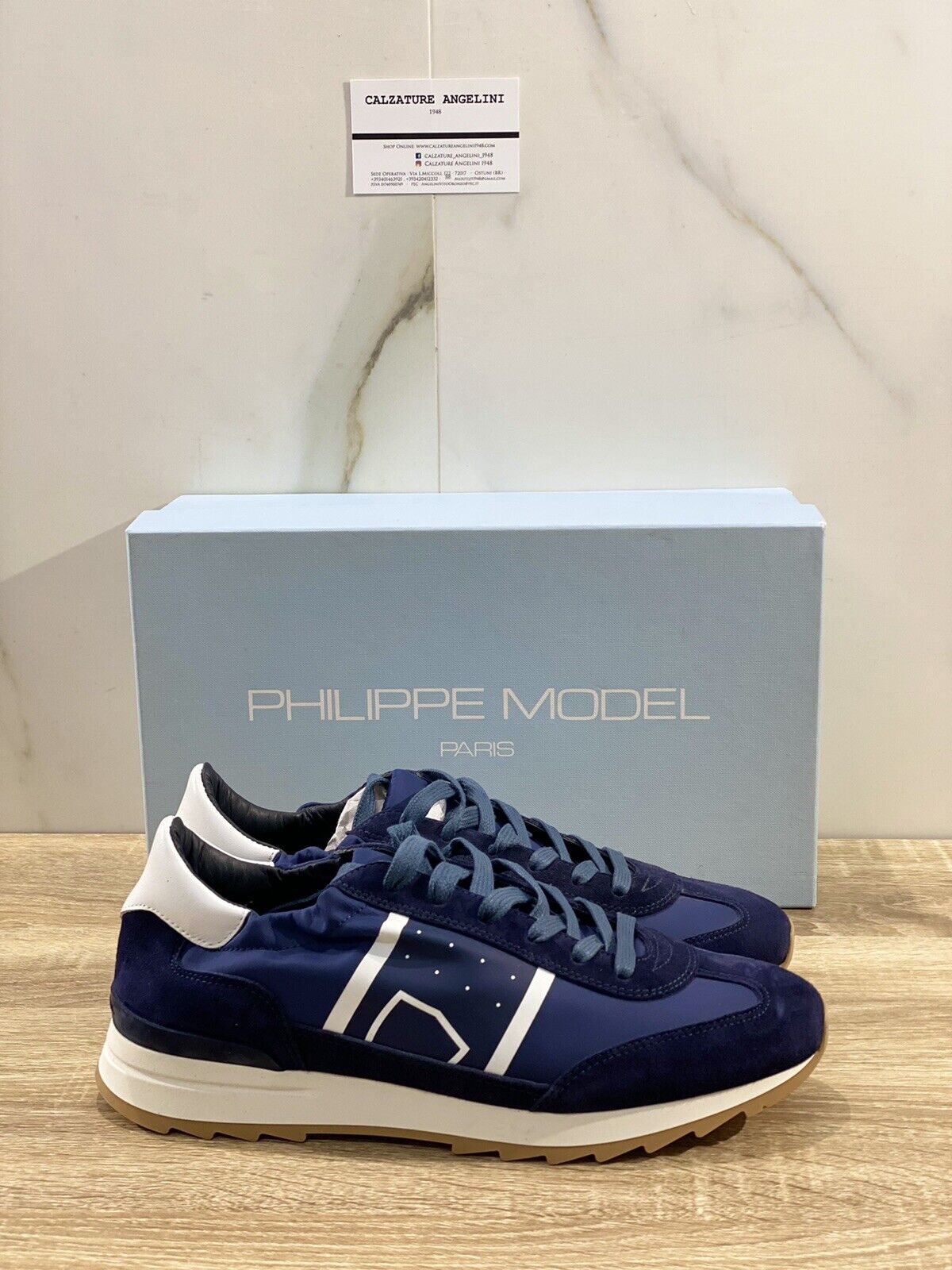 Philippe Model sneaker Uomo Toujours  Blu  Suede 45