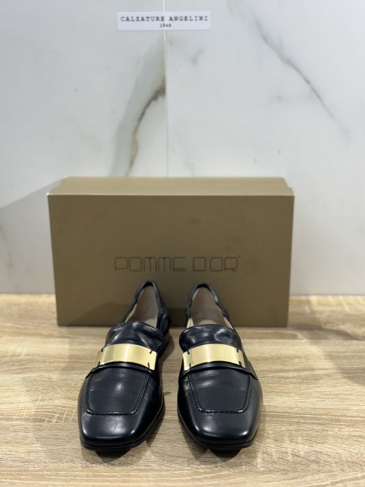 Pomme D’or Mocassino Donna 0752 Pelle Nero Glove  Casual Luxury Loafer 40