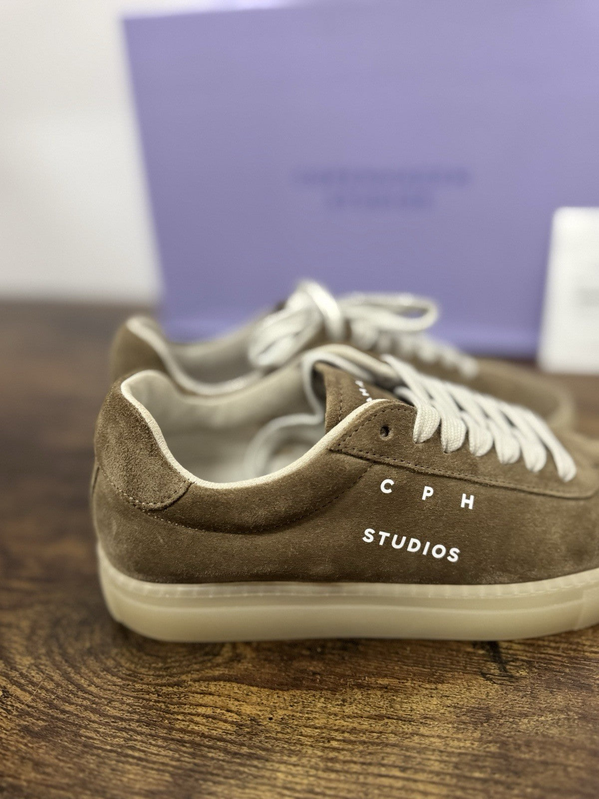 Copenhagen Sneaker Pelle Suede Taupe  Logo   Causal Donna  36