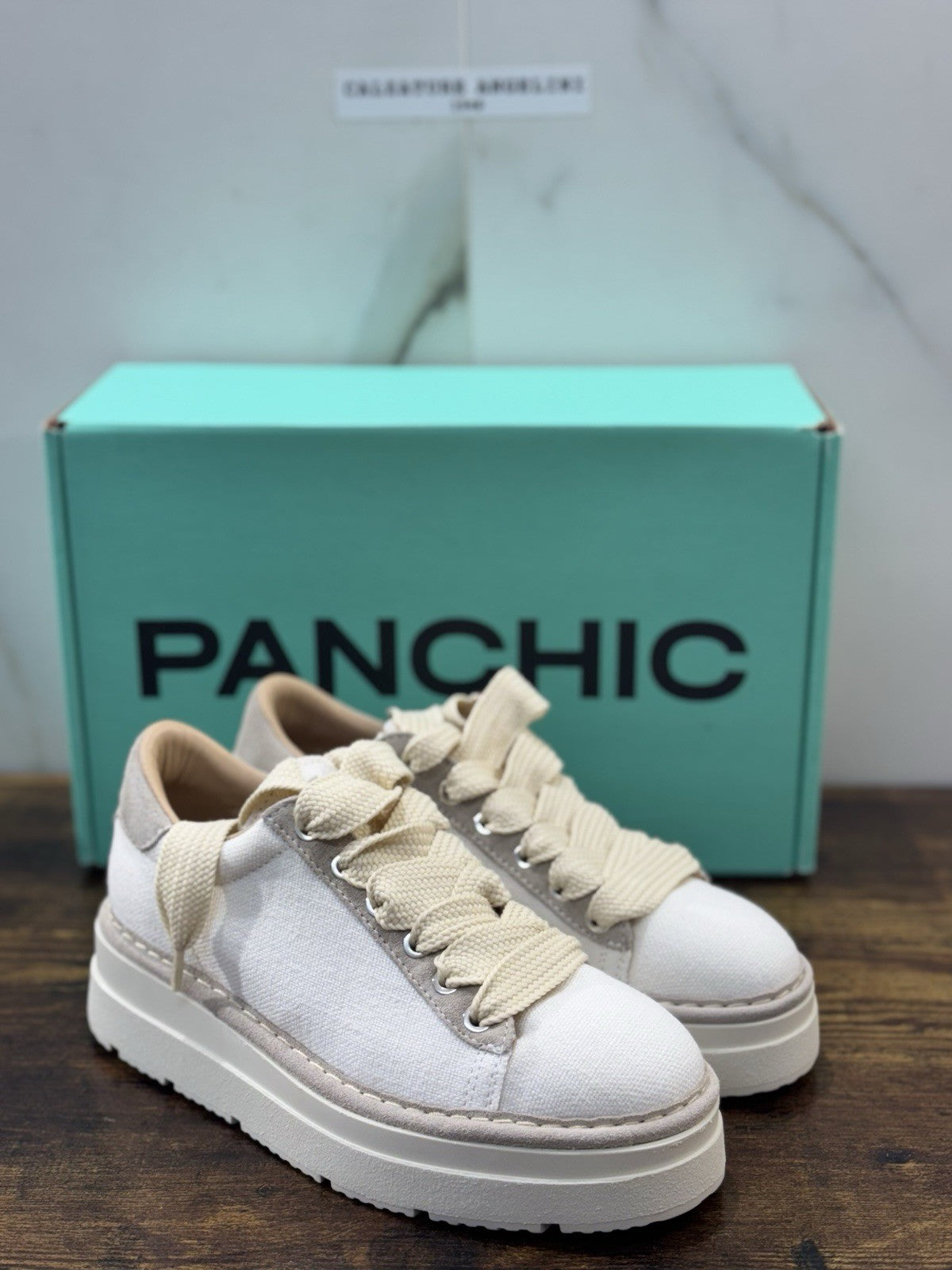 Panchic Sneaker Pelle  Donna Linen Beige    Casual Panchic 41