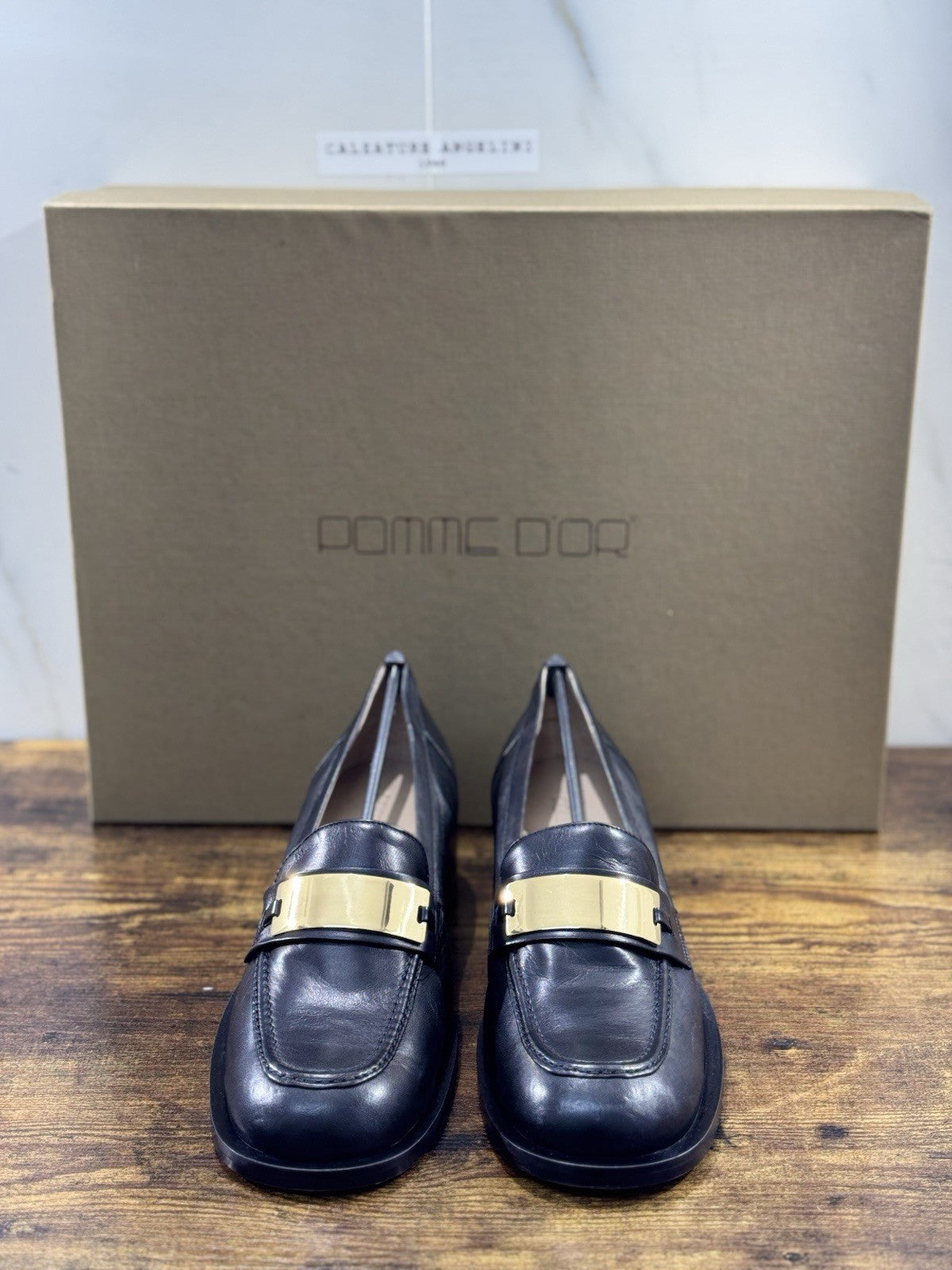 Pomme D’or Mocassino  Pelle Nero Casual Luxury Loafer Donna 41
