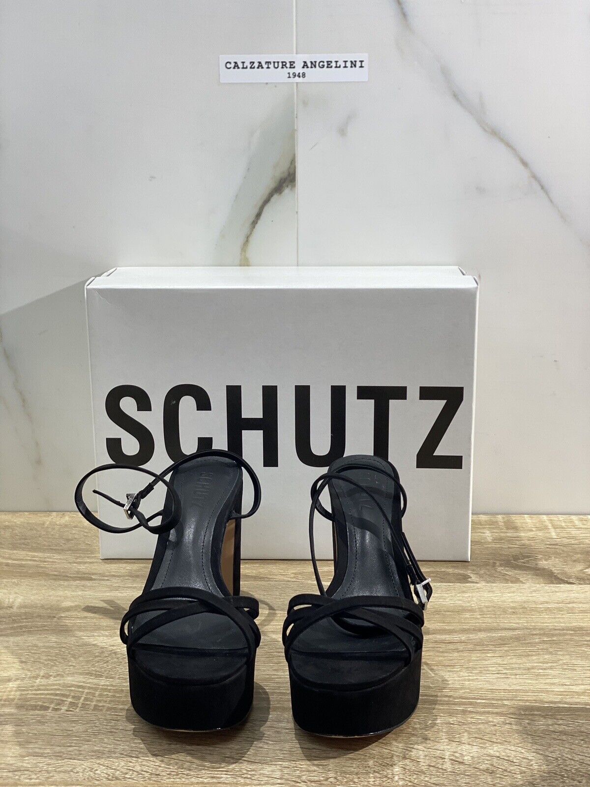 Schutz Sandalo Donna Nero Con Tacco Casual Woman Sandal Schutz 39