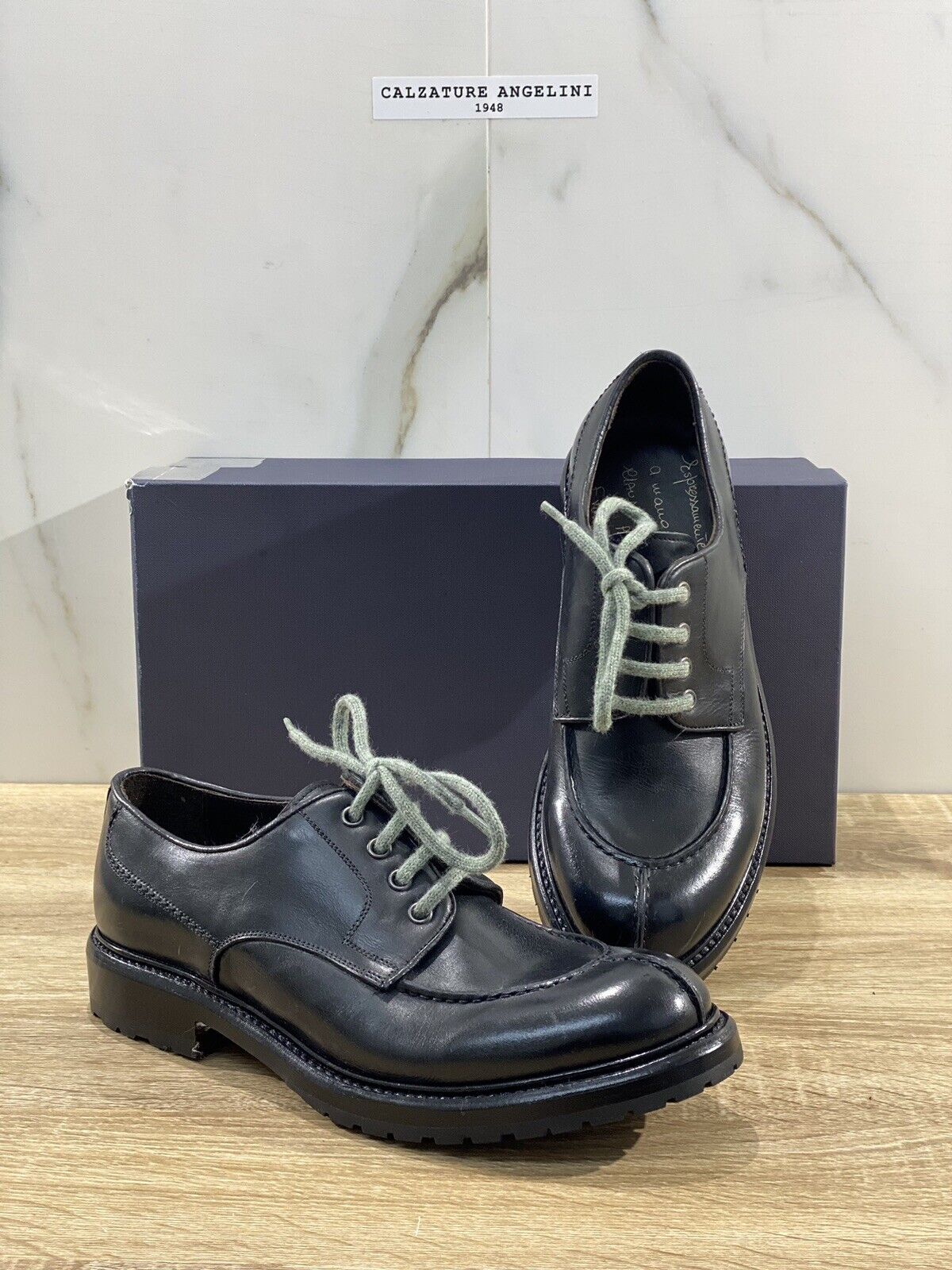 Claudio Marini scarpa uomo fatta a mano pelle Nera luxury handmade 39