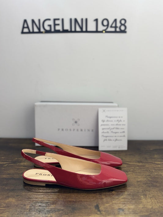 Prosperine Ballerina Sling Back Vernice Rossa Casual Donna 37.5