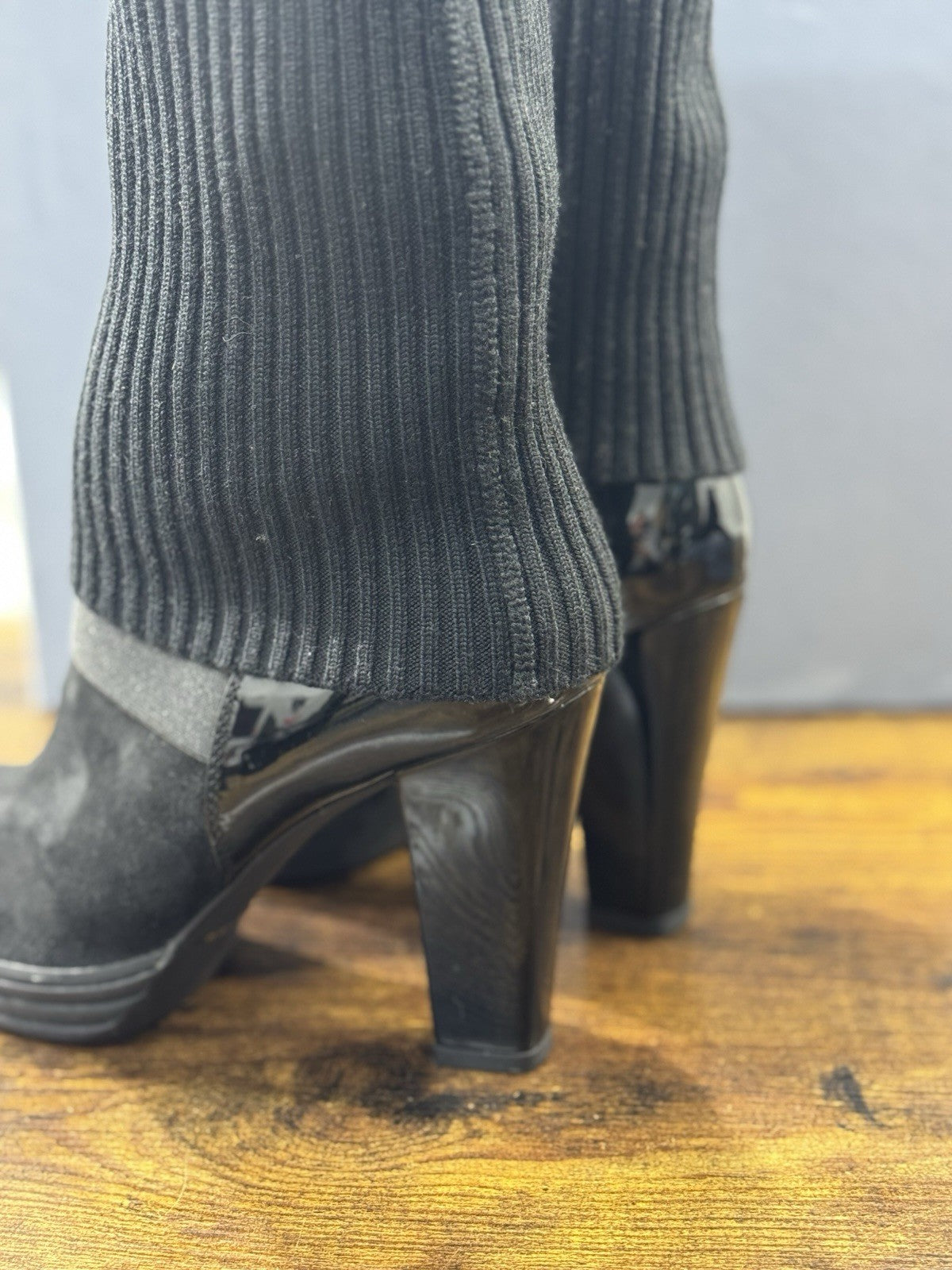 Hogan Interactive Stivaletto  Suede Nero  Con Tacco Casual Hogan Donna 37.5