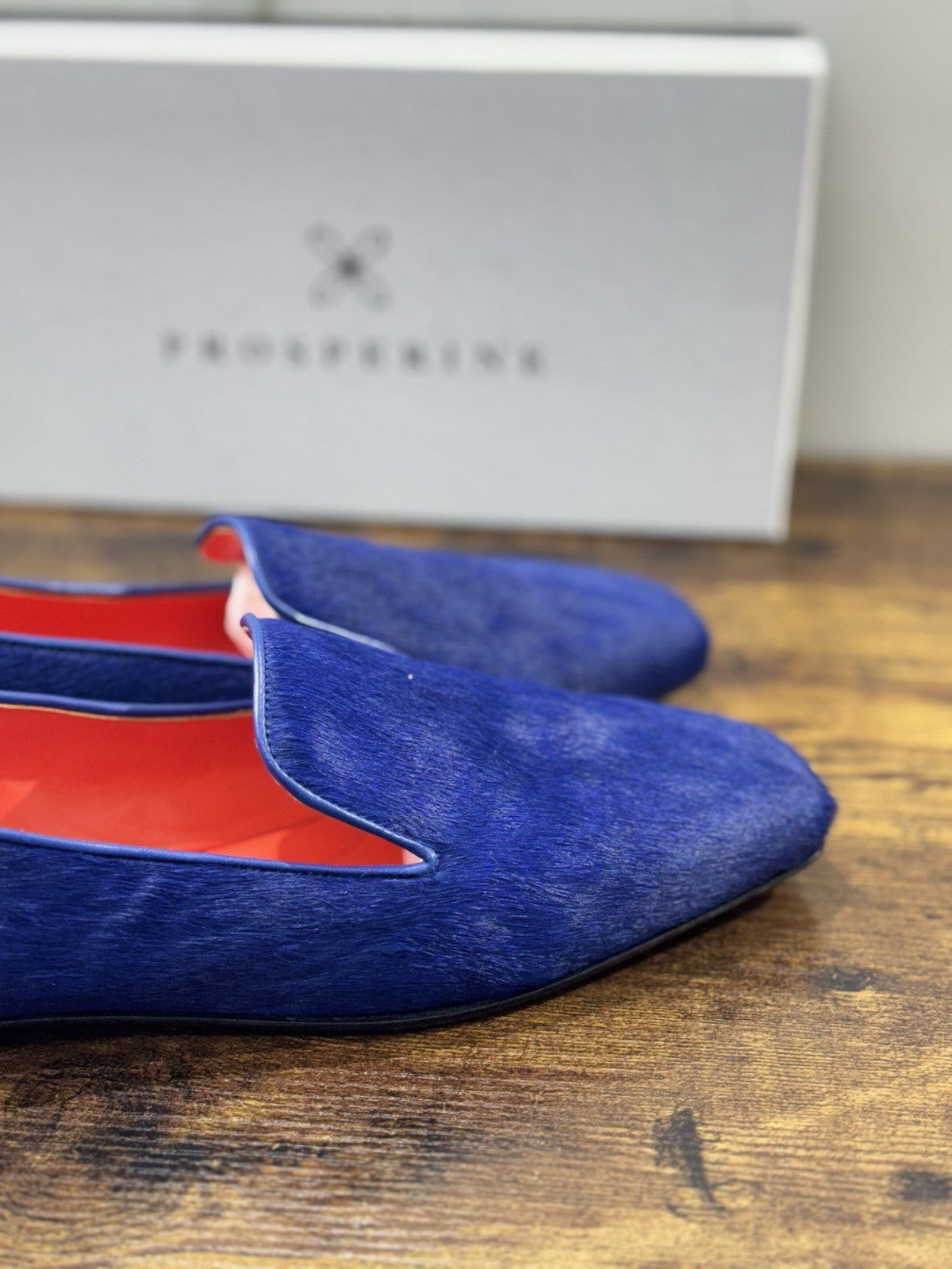 Prosperine mocassino donna in Cavallino      luxury made in italy 37 Bluette