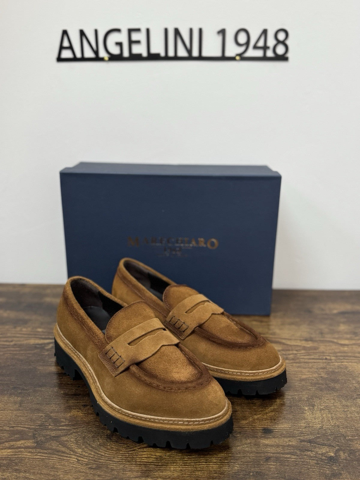 Marechiaro 1962  Mocassino Suede Pelle Rum  Made In Italy Extra light Uomo 41