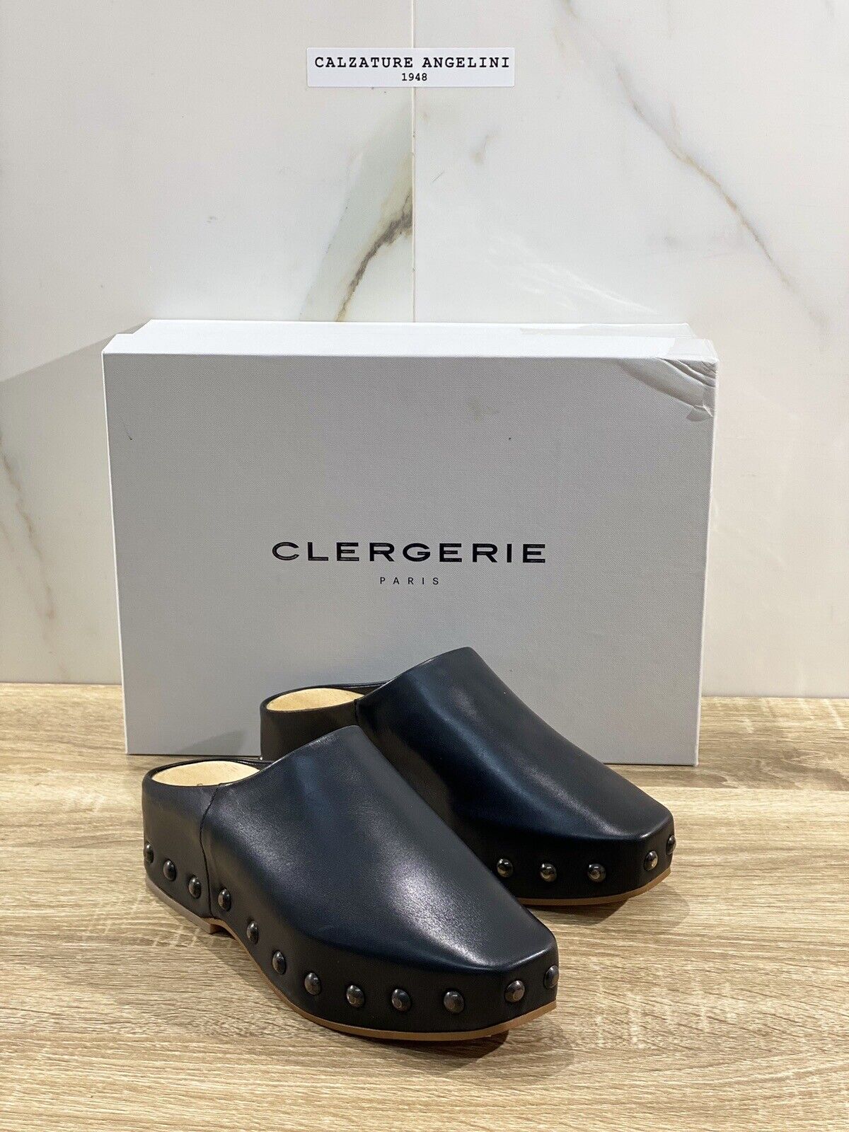 Clergerie Zoccolo Max Donna In Pelle Nero Luxury Clogs Clergerie 36