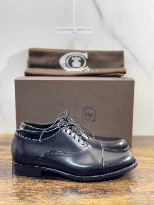 Cerbero Scarpa Uomo Oxford Pelle Nera Lavorazione Blake 46