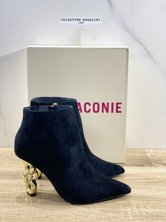 Kat Maconie stivaletto donna Toni Black  suede luxury boot woman 37