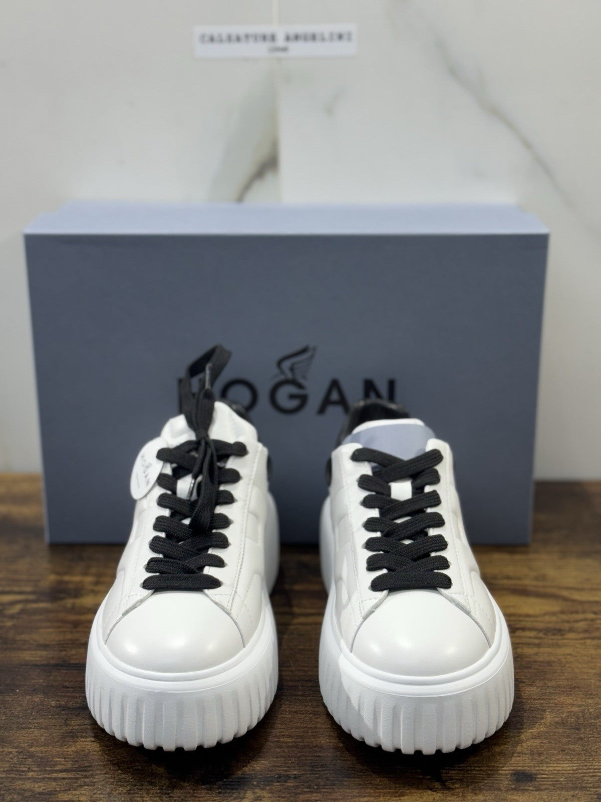 Hogan H Stripes Sneaker Pelle Bianca Zeppa   Memory Foam Scarpa Hogan Donna 39