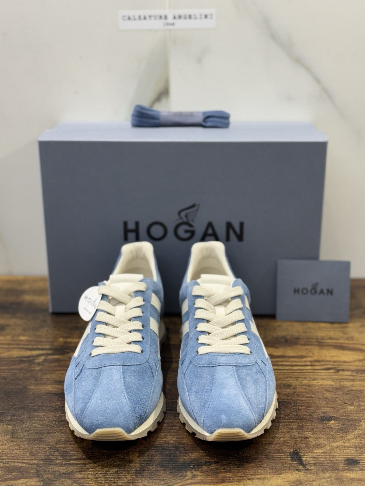 Hogan H671  Sneaker Pelle Suede Azzurro     Hogan Scarpe Donna 39