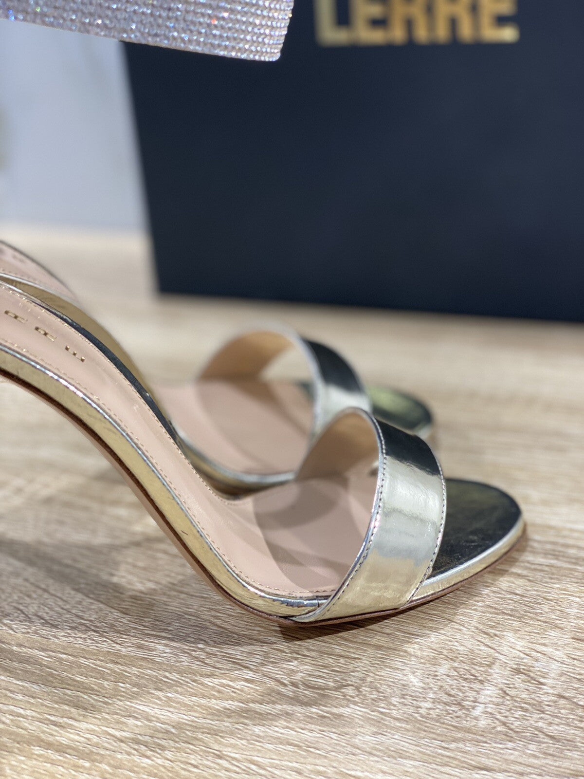 Lerre Sandalo Donna 201LR Luxury Woman Sandal Specchio Plisse 37.5