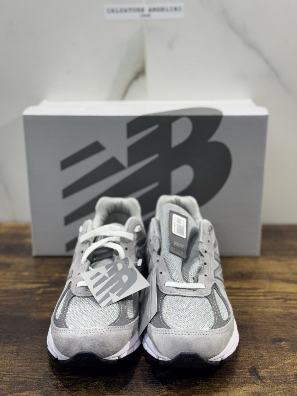 New Balance 990 Made In Usa Limited Edition 100% Leather Iconic Grey  Icon 40