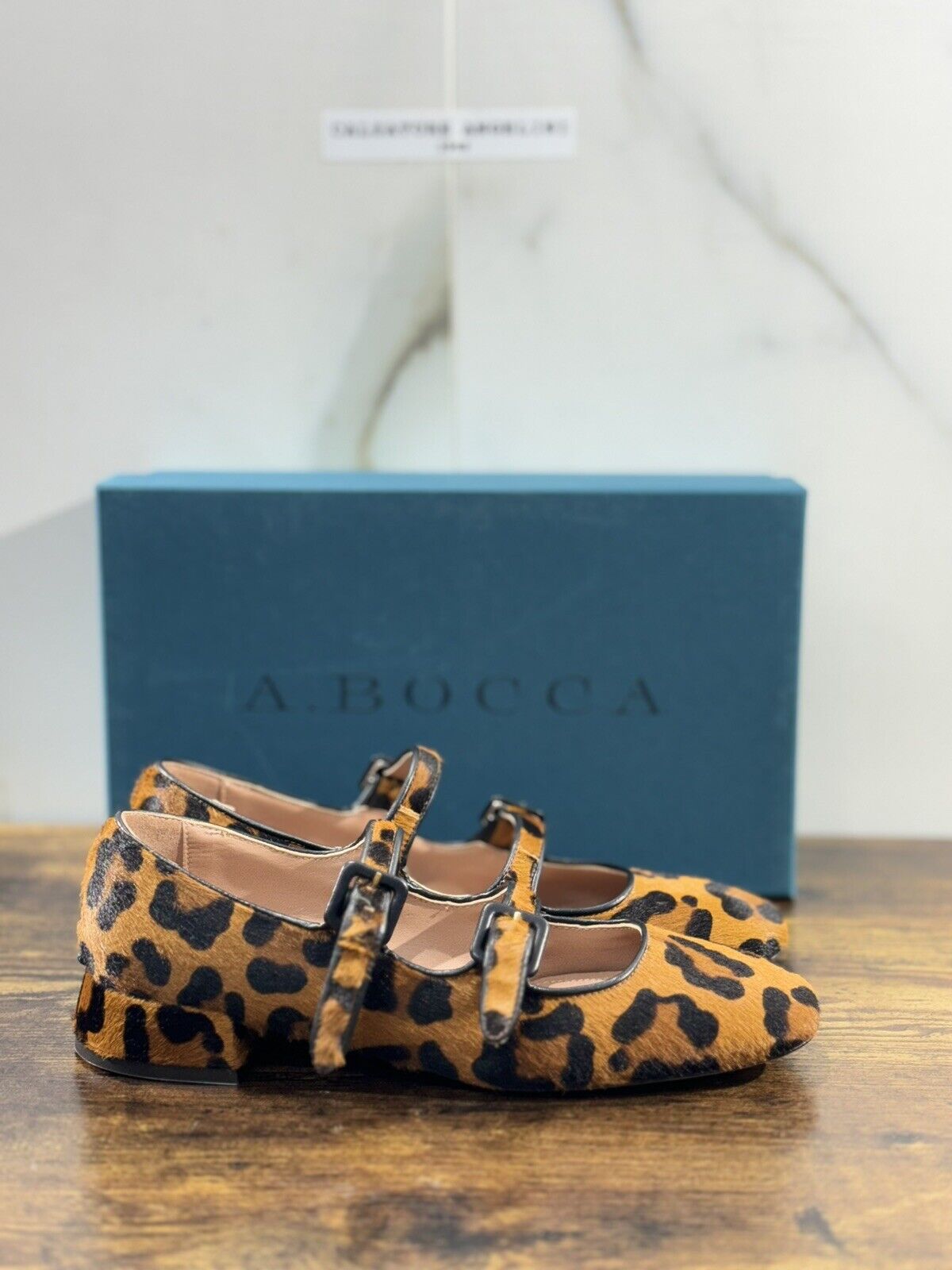 A.Bocca Two For Love Scarpa Donna Pelle Leopard  Tacco Luxury Handmade 37