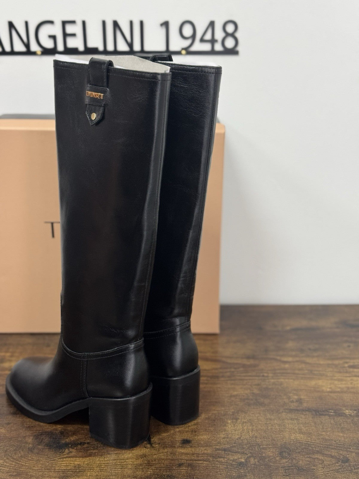 Twin Set Stivale  Pelle Nero  Con Tacco Casual Boot Donna 40