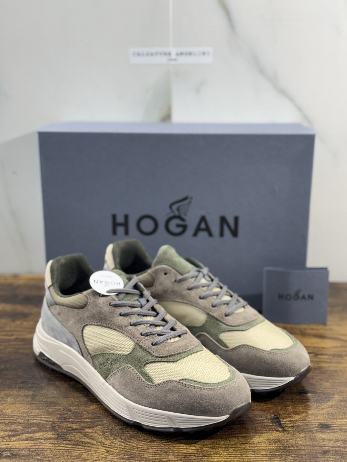 Hogan Hyper light  sneaker Pelle Verdone memory foam Luxury Hogan Men Shoes 40