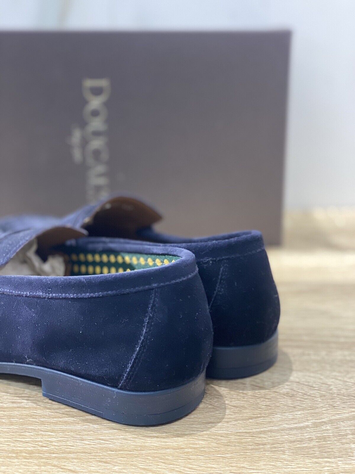 Doucal’s Mocassino Uomo Duke Suede Blu Ultra Flexible Luxury Men  40