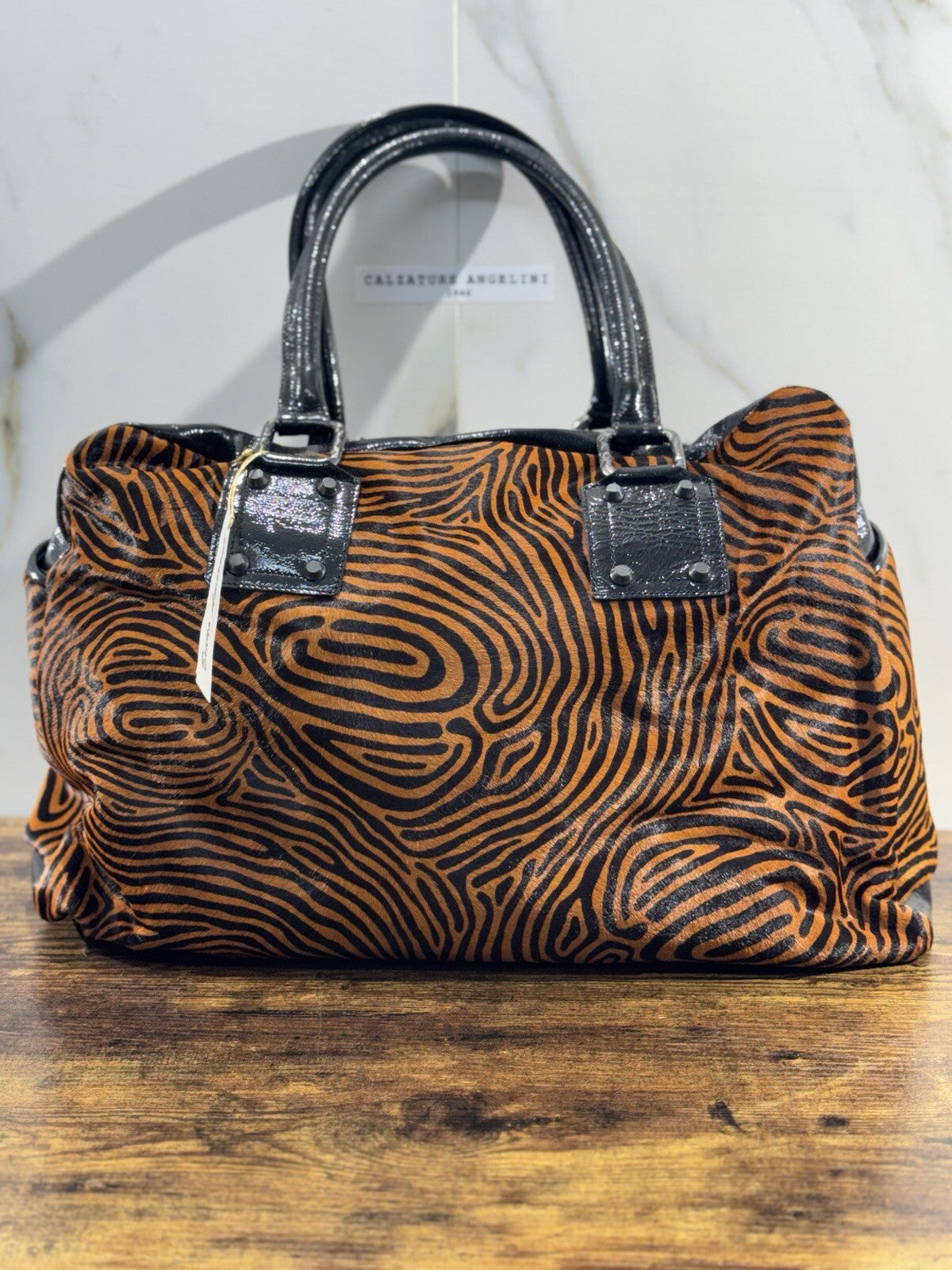 Bruno Amaranti Borsa Maxi Donna In Vero Pony  Luxury Craftmanship Bag  Tracolla