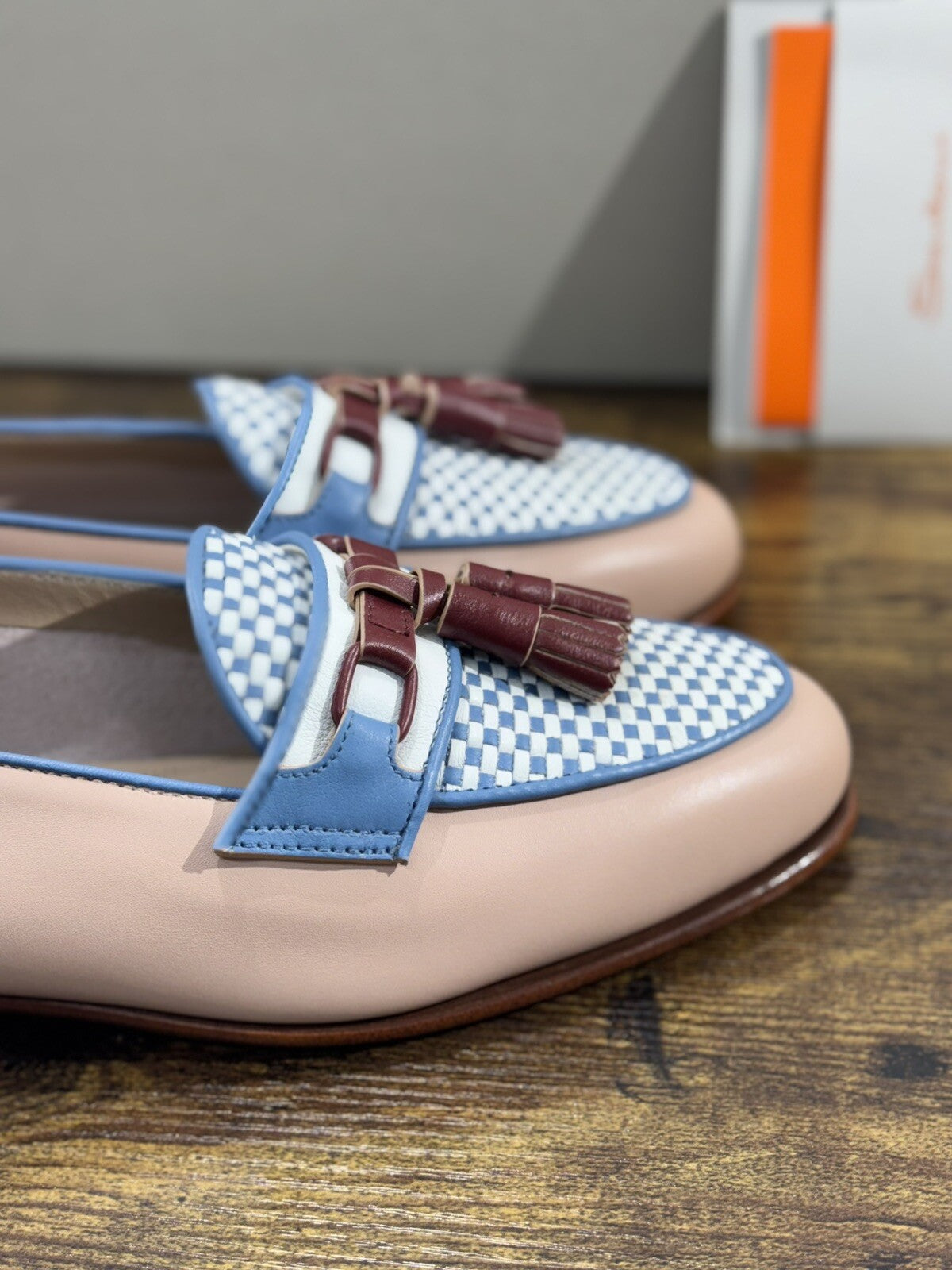 Santoni Mocassino Donna Pelle  Cipria Nappine  Casual Loafer Santoni 39.5