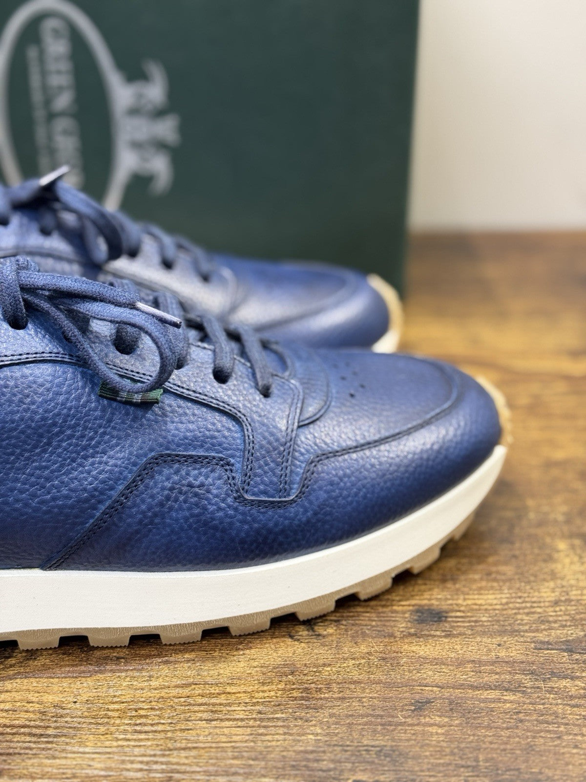 Green George Sneaker Pelle Blu Uomo Ultra Flexible 44