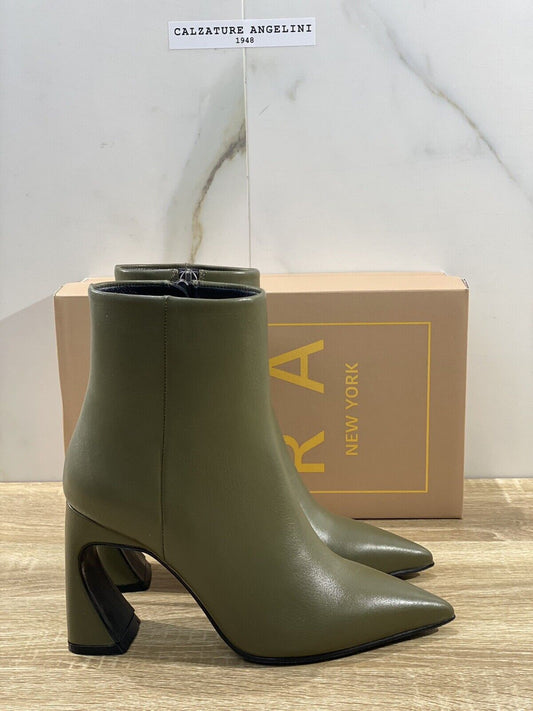 Nora New York stivaletto Donna Con Tacco Pelle oliva 37