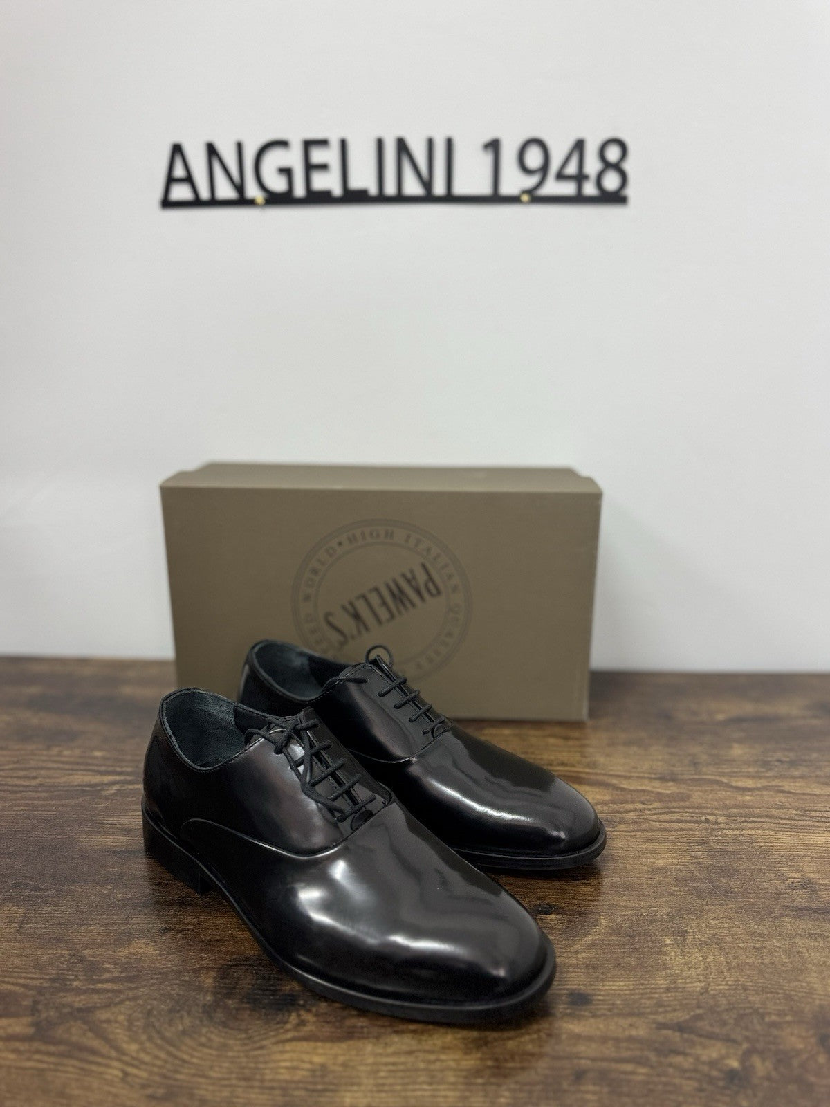 Pawelk’s Stringata Pelle Nera Polish Fondo Cuoio      Casual Uomo 40