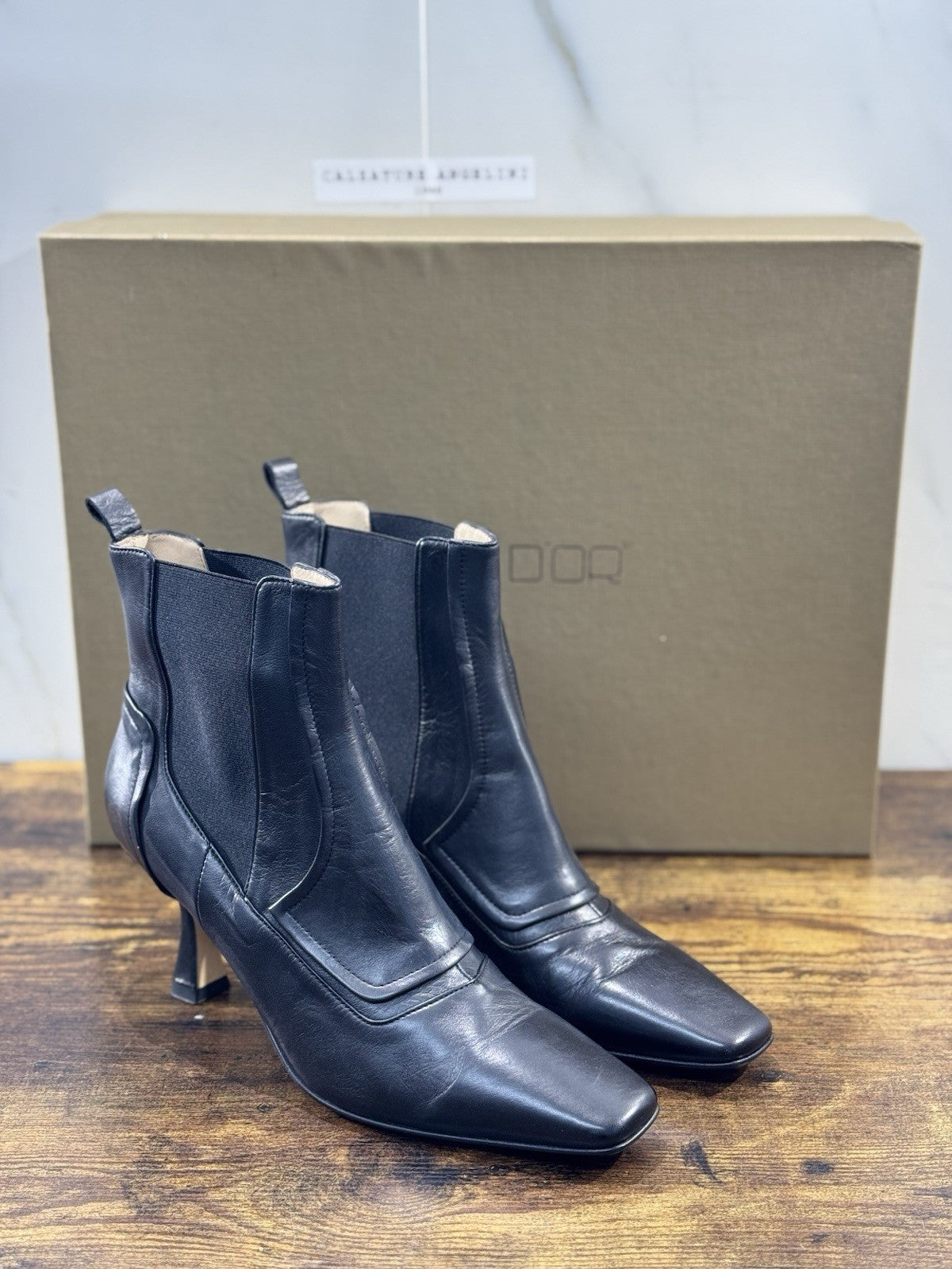 Pomme D’or Stivaletto   Pelle Nero     Casual Luxury Boot  Donna 41