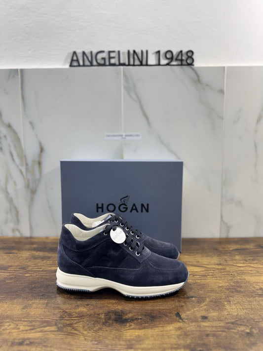 hogan interactive Sneaker Pelle Suede Blu  Uomo 41