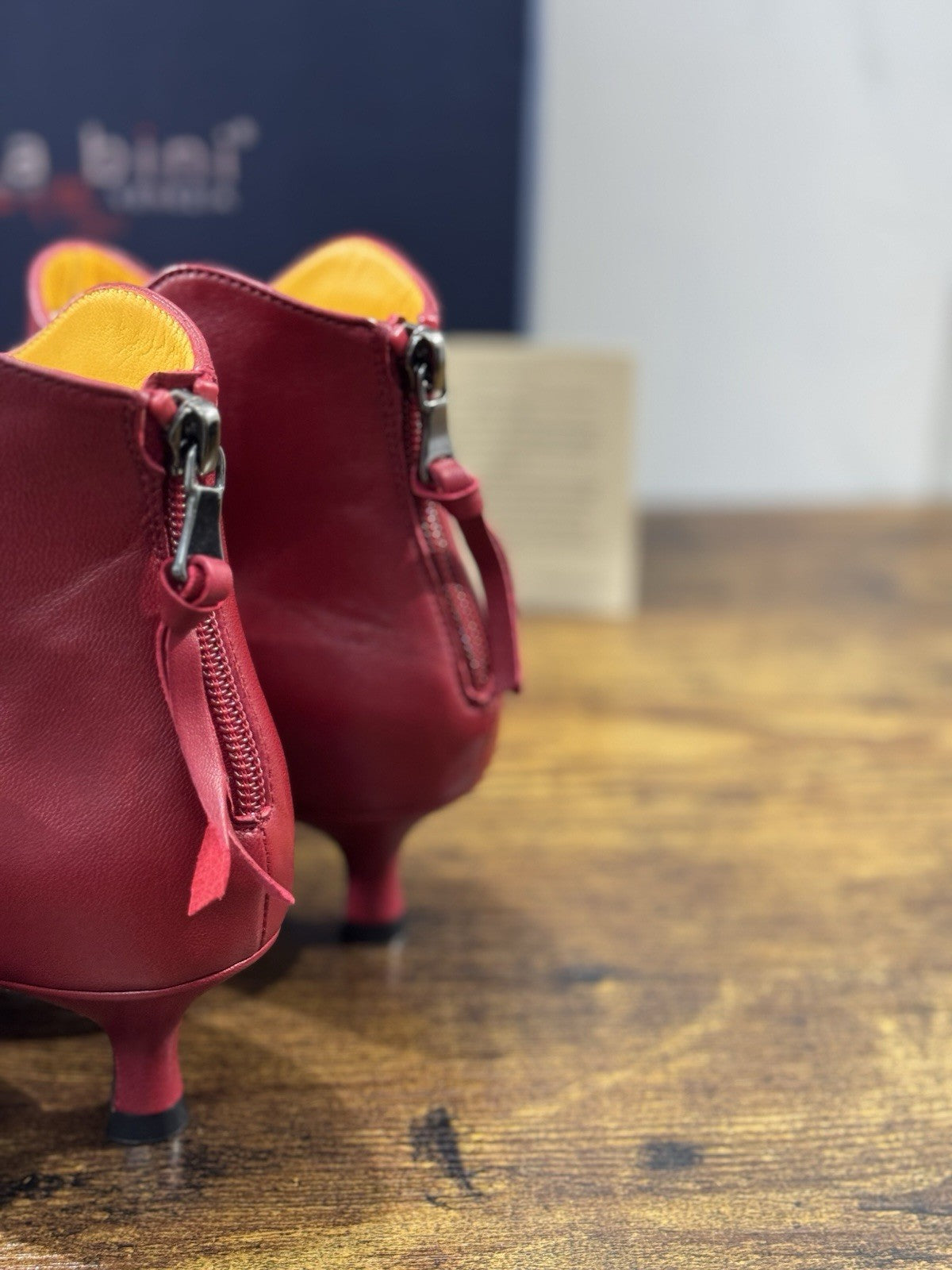 Mara Bini Stivaletto Donna Lavorazione A Sacchetto  Con Tacco Pelle Rosso 41