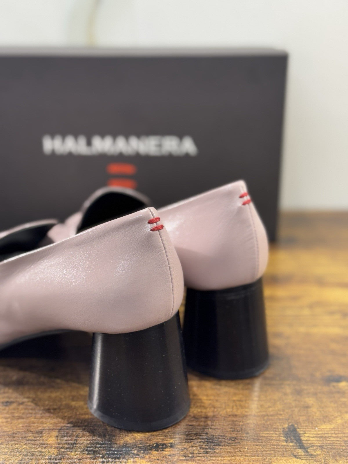 HALMANERA Mocassino   Pelle Malva Con Tacco Luxury Made In Italy Donna 41