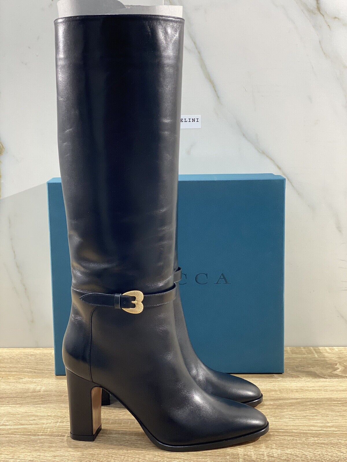 A.Bocca Stivale donna Pelle Nera Cuore luxury woman boot A.BOCCA 40