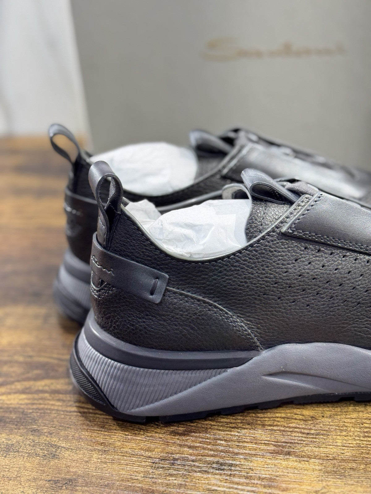 Santoni Sneaker Innova Pelle Grey  Casual Luxury Santoni Scarpe Uomo 40