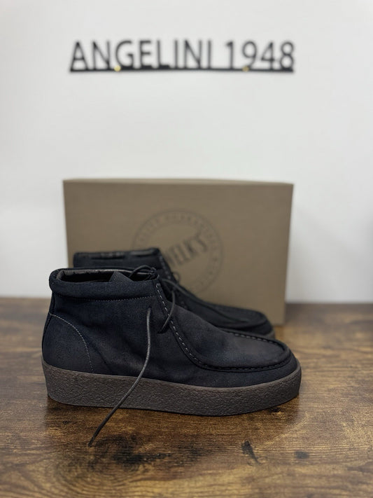 Pawelk’s Polacchino  Suede Nero   Casual Boot Uomo 39