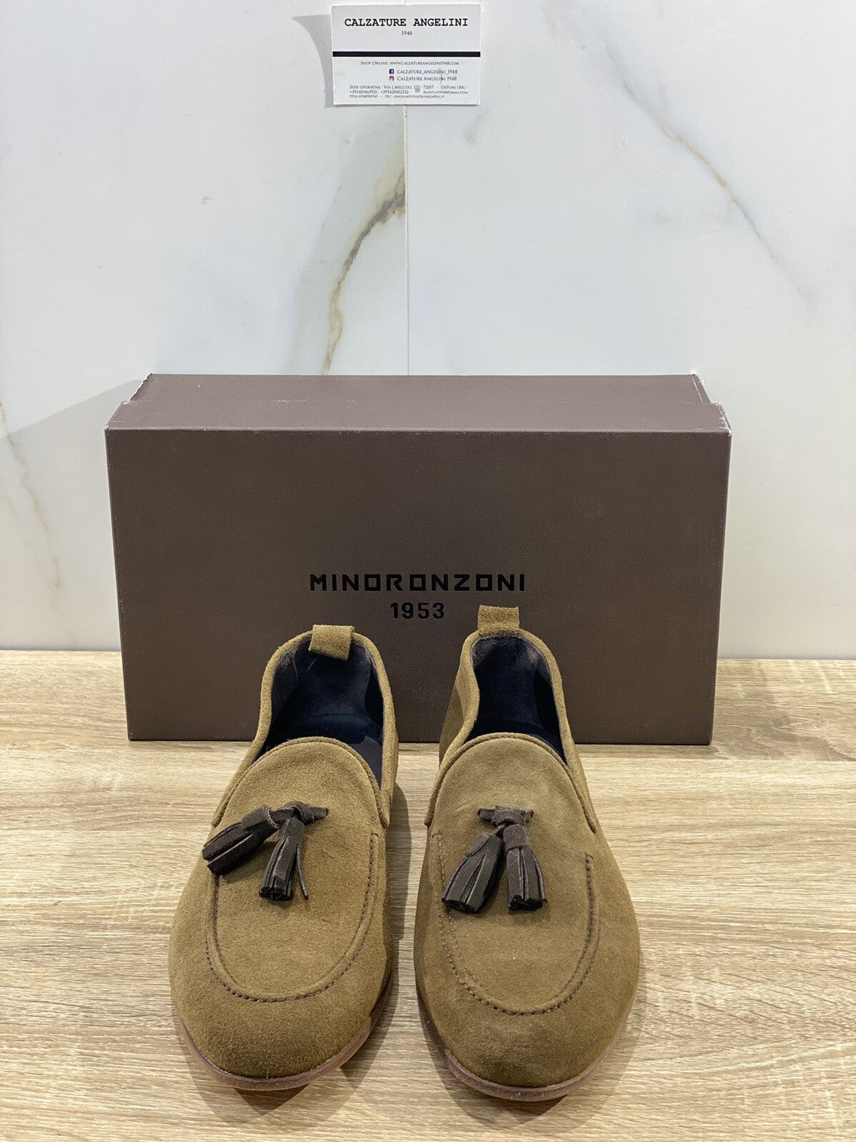 Minoronzoni 1953 mocassino tassel uomo suede safari luxury made in italy 41