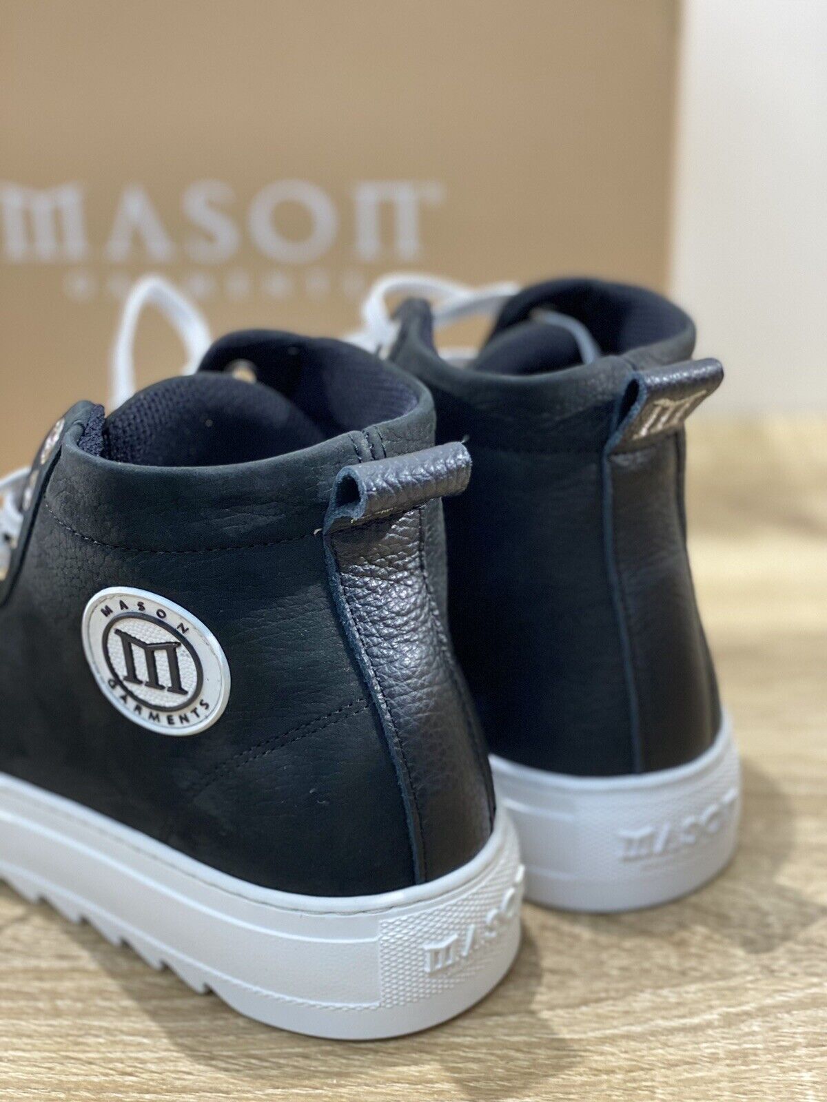 Mason Garments Sneaker uomo Astro hi top sneaker pelle nera 42