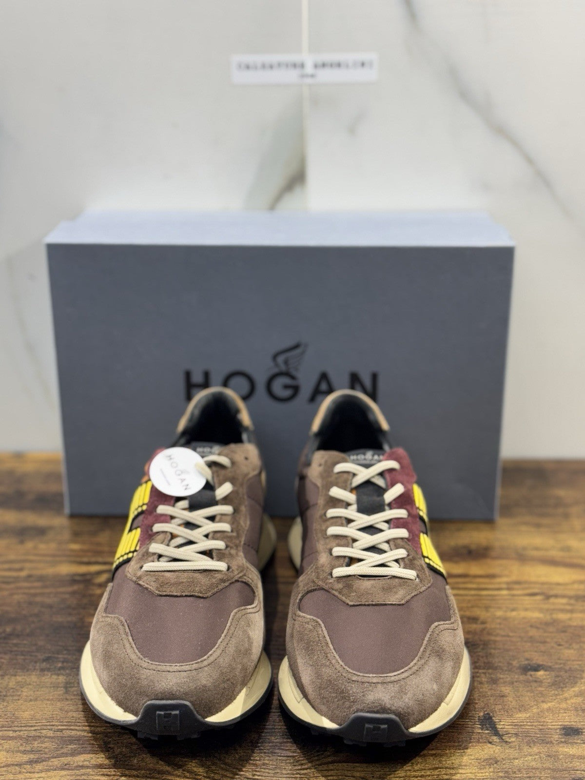 Hogan H601  Sneaker  Suede Marrone Memory Foam Casual Hogan   Uomo 42.5