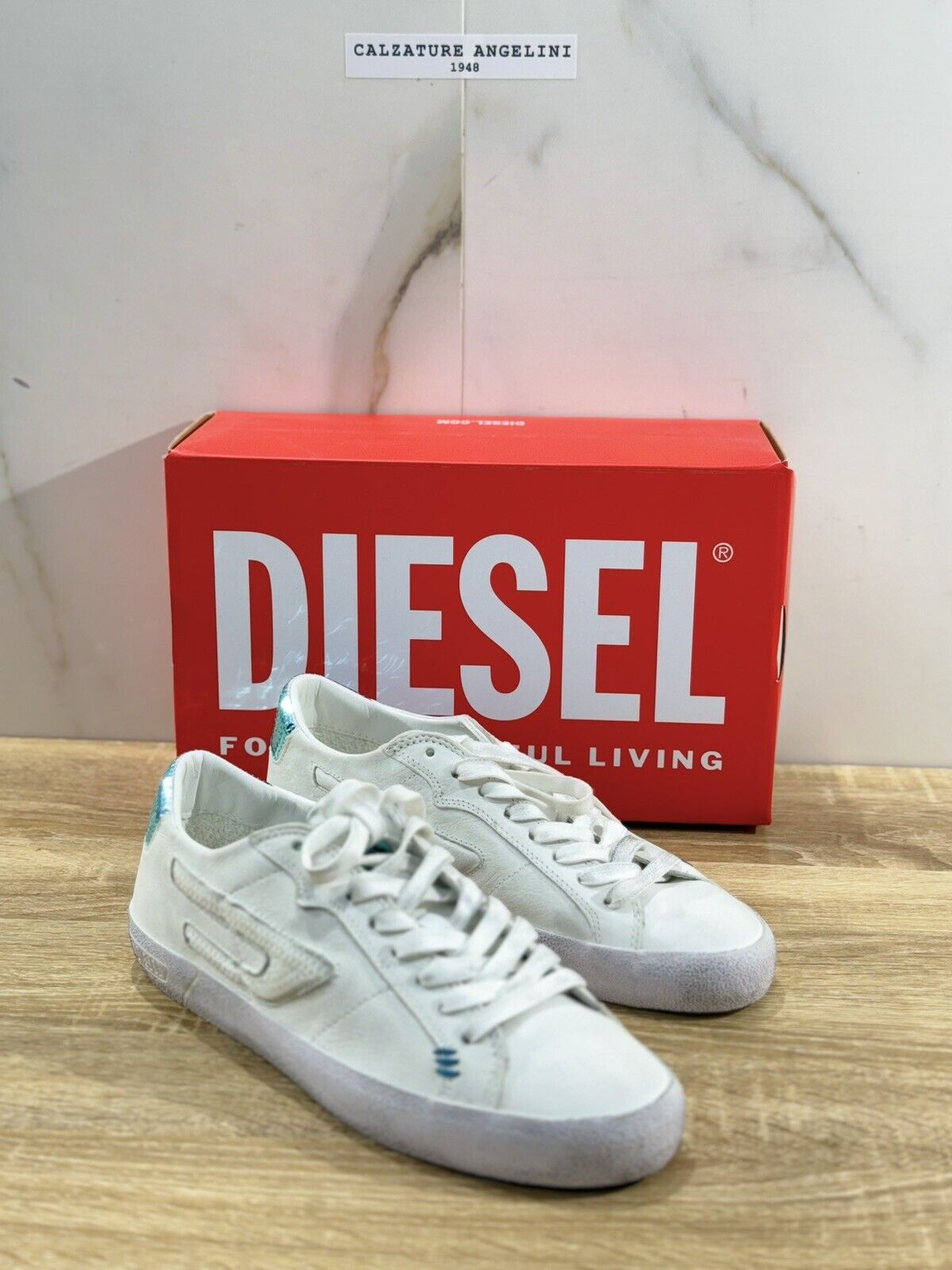 Diesel Sneaker Donna Leroji Low X Casual Pelle Bianca  Extra Light 38