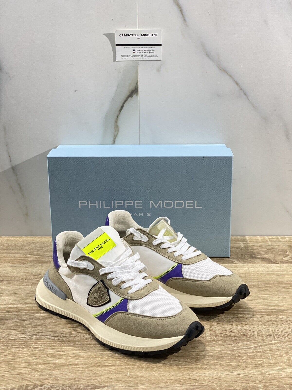 Philippe model paris donna  Antibes Bianca   Violet luxury sneaker Donna 37