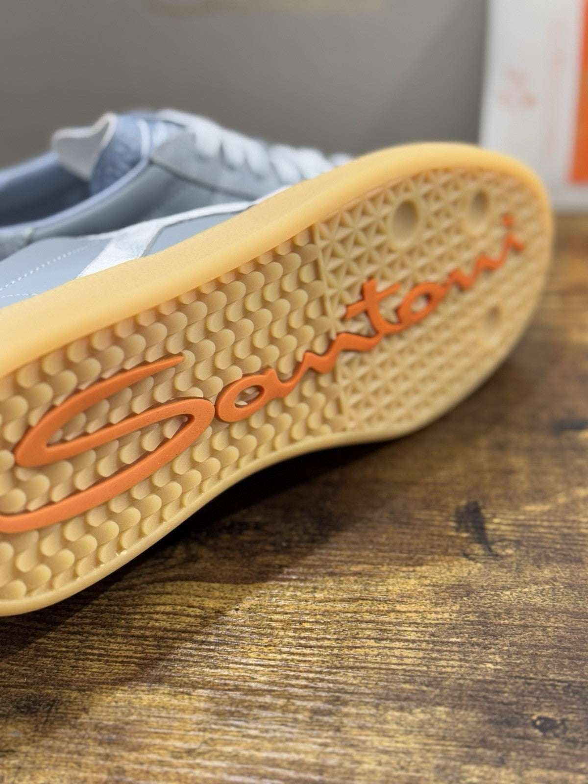 Santoni Sneaker Suede Light Blue  Luxury Santoni Scarpe Donna 40.5