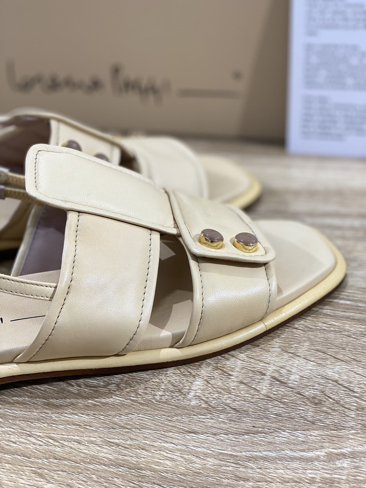 Lorena Paggi Sandalo Donna In Pelle Paglia Super Soft Leather Made In Italy 38.5