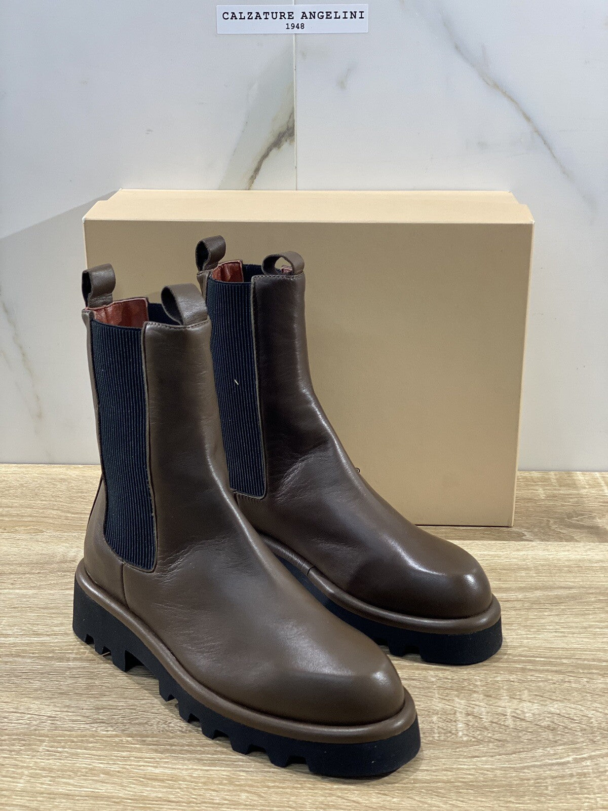 Lorena Paggi Chelsea Boot donna 22253 pelle Military luxury boot Fur 42