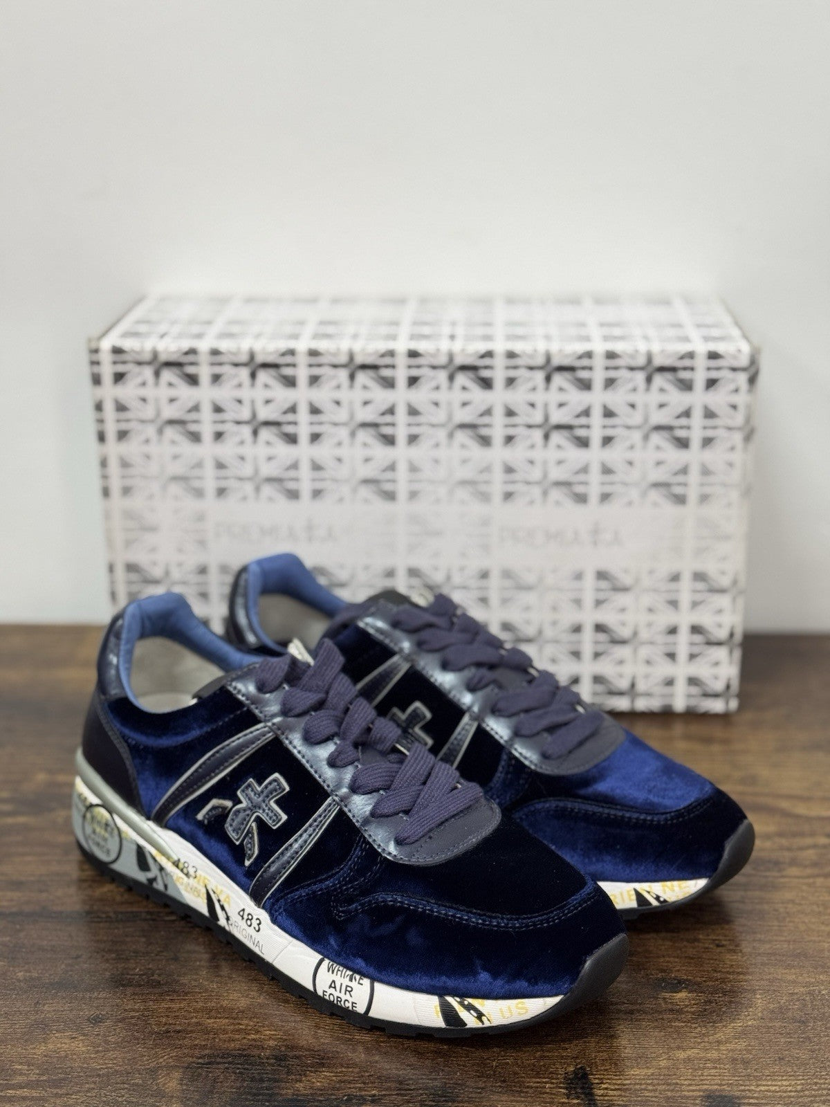 Premiata Sneaker Diane Velluto Blu Casual Premiata Scarpa Donna 37