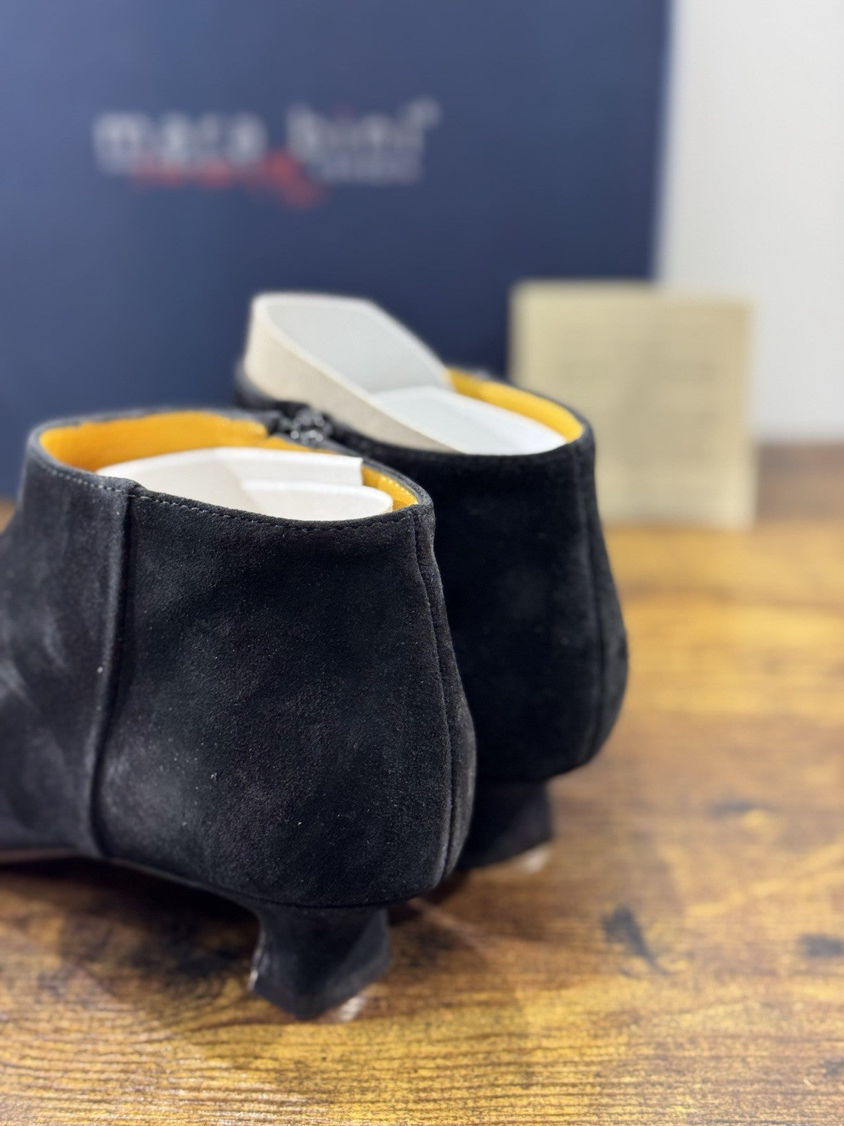 Mara Bini Stivaletto Donna Lavorazione A Sacchetto  Con Tacco Pelle Suede 37.5